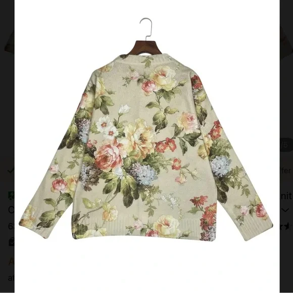 Southern Elegance Floral Cardigan Sweater - Picture 6 of 14